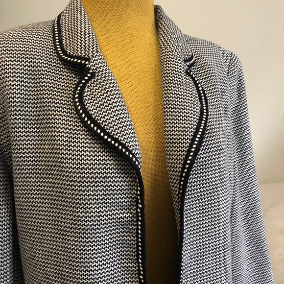 Charters Club black and white blazer - Picture 2 of 5
